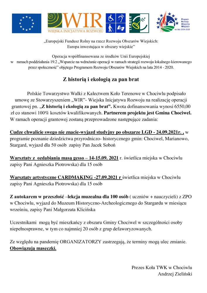 Z historią i ekologią za pan brat