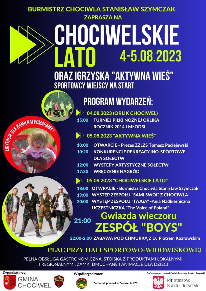 Burmistrz Chociwla zaprasza na "Chociwelskie Lato 2023"