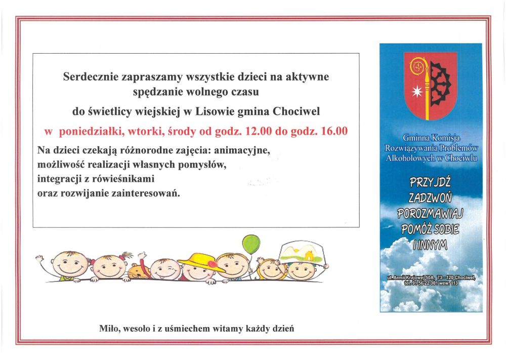 Świetlica w Lisowie zaprasza na zajęcia