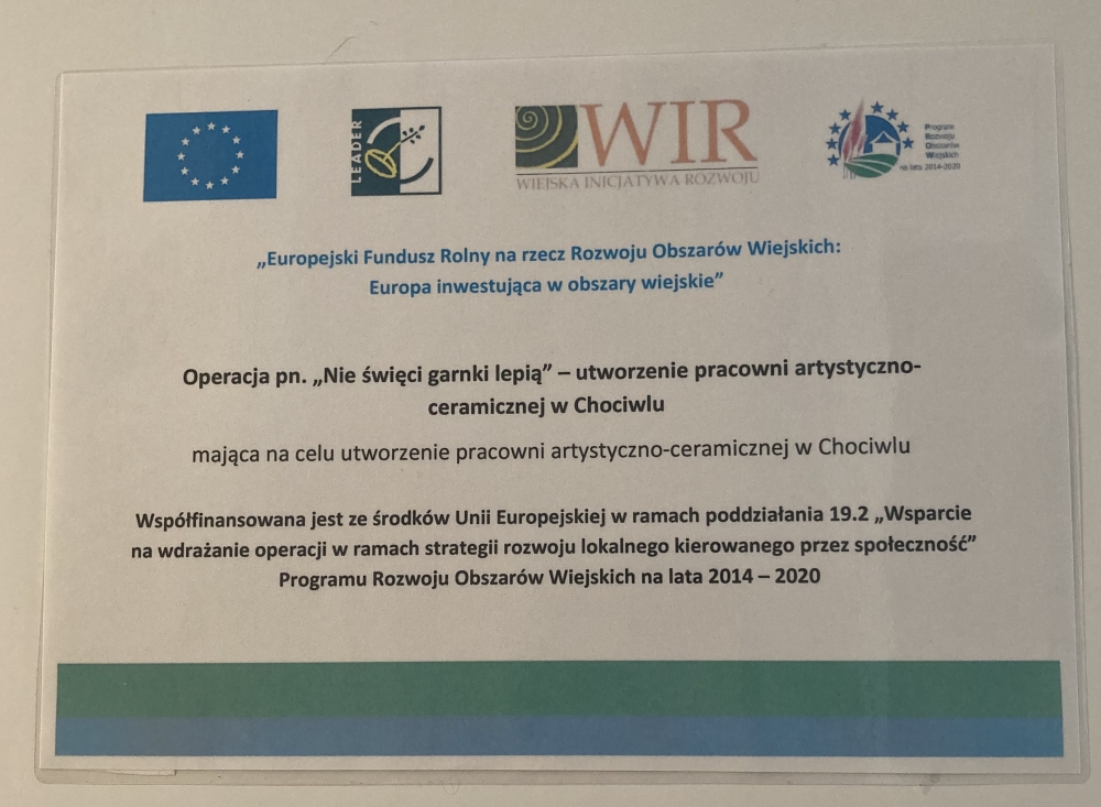 Powstanie pracowni artystyczno-ceramicznej 